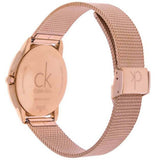Buy Shop Calvin Klein Minimal Black Dial Rose Gold Mesh Bracelet Watch for Men - K3M2162Y USA Online