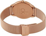 Buy Shop Calvin Klein Minimal Black Dial Rose Gold Mesh Bracelet Watch for Men - K3M2162Y USA Online