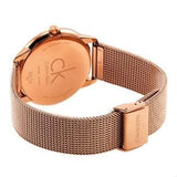 Buy Shop Calvin Klein Minimal Black Dial Rose Gold Mesh Bracelet Watch for Men - K3M2162Y USA Online