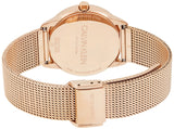 Buy Shop Calvin Klein Minimal Black Dial Rose Gold Mesh Bracelet Watch for Men - K3M22621 USA Online