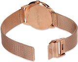 Buy Shop Calvin Klein Minimal Black Dial Rose Gold Mesh Bracelet Watch for Women - K3M2262Y USA Online