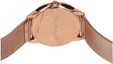 Buy Shop Calvin Klein Minimal Black Dial Rose Gold Mesh Bracelet Watch for Women - K3M2262Y USA Online