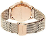 Buy Shop Calvin Klein Minimal Black Dial Rose Gold Mesh Bracelet Watch for Women - K3M2262Y USA Online