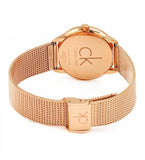 Buy Shop Calvin Klein Minimal Black Dial Rose Gold Mesh Bracelet Watch for Women - K3M2262Y USA Online