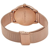 Buy Shop Calvin Klein Minimal Black Dial Rose Gold Mesh Bracelet Watch for Women - K3M2262Y USA Online