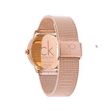 Buy Shop Calvin Klein Minimal Black Dial Rose Gold Mesh Bracelet Watch for Women - K3M2262Y USA Online