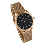 Buy Shop Calvin Klein Minimal Black Dial Rose Gold Mesh Bracelet Watch for Women - K3M2262Y USA Online