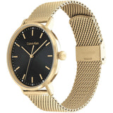 Buy Shop Calvin Klein Minimal Black Dial Rose Gold Mesh Bracelet Watch for Women - K3M2262Y USA Online