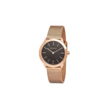 Buy Shop Calvin Klein Minimal Black Dial Rose Gold Mesh Bracelet Watch for Women - K3M2262Y USA Online