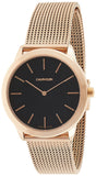 Buy Shop Calvin Klein Minimal Black Dial Rose Gold Mesh Bracelet Watch for Women - K3M2262Y USA Online