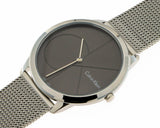 Buy Shop Calvin Klein Minimal Black Dial Silver Mesh Bracelet Watch for Men - K3M21123 USA Online