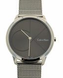 Buy Shop Calvin Klein Minimal Black Dial Silver Mesh Bracelet Watch for Men - K3M21123 USA Online