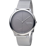 Buy Shop Calvin Klein Minimal Black Dial Silver Mesh Bracelet Watch for Men - K3M21123 USA Online