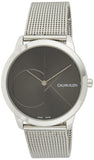 Buy Shop Calvin Klein Minimal Black Dial Silver Mesh Bracelet Watch for Men - K3M21123 USA Online