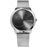 Buy Shop Calvin Klein Minimal Black Dial Silver Mesh Bracelet Watch for Men - K3M21123 USA Online