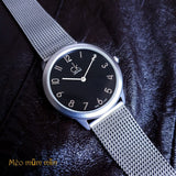 Buy Shop Calvin Klein Minimal Black Dial Silver Mesh Bracelet Watch for Men - K3M51151 USA Online