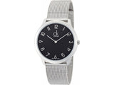 Buy Shop Calvin Klein Minimal Black Dial Silver Mesh Bracelet Watch for Men - K3M51151 USA Online