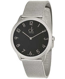 Buy Shop Calvin Klein Minimal Black Dial Silver Mesh Bracelet Watch for Men - K3M51151 USA Online