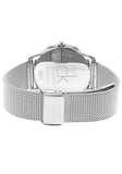 Buy Shop Calvin Klein Minimal Black Dial Silver Mesh Bracelet Watch for Women - K3M22123 USA Online