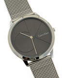 Buy Shop Calvin Klein Minimal Black Dial Silver Mesh Bracelet Watch for Women - K3M22123 USA Online