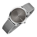 Buy Shop Calvin Klein Minimal Black Dial Silver Mesh Bracelet Watch for Women - K3M22123 USA Online