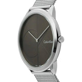 Buy Shop Calvin Klein Minimal Black Dial Silver Mesh Bracelet Watch for Women - K3M22123 USA Online