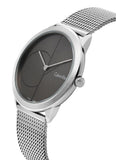 Buy Shop Calvin Klein Minimal Black Dial Silver Mesh Bracelet Watch for Women - K3M22123 USA Online