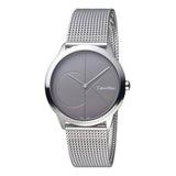 Buy Shop Calvin Klein Minimal Black Dial Silver Mesh Bracelet Watch for Women - K3M22123 USA Online