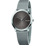 Buy Shop Calvin Klein Minimal Black Dial Silver Mesh Bracelet Watch for Women - K3M22123 USA Online