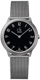Buy Shop Calvin Klein Minimal Black Dial Silver Mesh Bracelet Watch for Women - K3M52151 USA Online