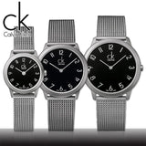 Buy Shop Calvin Klein Minimal Black Dial Silver Mesh Bracelet Watch for Women - K3M53151 USA Online
