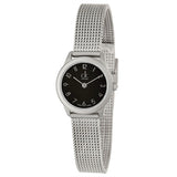 Buy Shop Calvin Klein Minimal Black Dial Silver Mesh Bracelet Watch for Women - K3M53151 USA Online