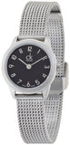 Buy Shop Calvin Klein Minimal Black Dial Silver Mesh Bracelet Watch for Women - K3M53151 USA Online