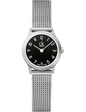 Buy Shop Calvin Klein Minimal Black Dial Silver Mesh Bracelet Watch for Women - K3M53151 USA Online