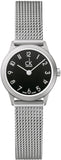 Buy Shop Calvin Klein Minimal Black Dial Silver Mesh Bracelet Watch for Women - K3M53151 USA Online