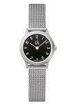 Buy Shop Calvin Klein Minimal Black Dial Silver Mesh Bracelet Watch for Women - K3M53151 USA Online