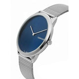 Buy Shop Calvin Klein Minimal Blue Dial Silver Mesh Bracelet Watch for Men - K3M2112N USA Online