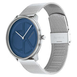 Buy Shop Calvin Klein Minimal Blue Dial Silver Mesh Bracelet Watch for Men - K3M2112N USA Online