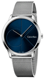 Buy Shop Calvin Klein Minimal Blue Dial Silver Mesh Bracelet Watch for Men - K3M2112N USA Online