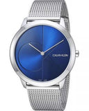 Buy Shop Calvin Klein Minimal Blue Dial Silver Mesh Bracelet Watch for Men - K3M2112N USA Online