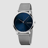 Buy Shop Calvin Klein Minimal Blue Dial Silver Mesh Bracelet Watch for Men - K3M2112N USA Online
