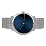 Buy Shop Calvin Klein Minimal Blue Dial Silver Mesh Bracelet Watch for Women - K3M2212N USA Online