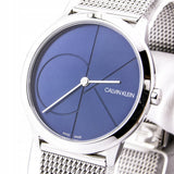 Buy Shop Calvin Klein Minimal Blue Dial Silver Mesh Bracelet Watch for Women - K3M2212N USA Online