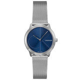 Buy Shop Calvin Klein Minimal Blue Dial Silver Mesh Bracelet Watch for Women - K3M2212N USA Online