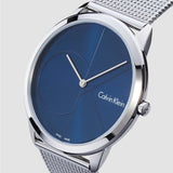 Buy Shop Calvin Klein Minimal Blue Dial Silver Mesh Bracelet Watch for Women - K3M2212N USA Online