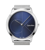 Buy Shop Calvin Klein Minimal Blue Dial Silver Mesh Bracelet Watch for Women - K3M2212N USA Online