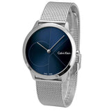 Buy Shop Calvin Klein Minimal Blue Dial Silver Mesh Bracelet Watch for Women - K3M2212N USA Online