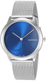Buy Shop Calvin Klein Minimal Blue Dial Silver Mesh Bracelet Watch for Women - K3M2212N USA Online