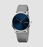 Buy Shop Calvin Klein Minimal Blue Dial Silver Mesh Bracelet Watch for Women - K3M2212N USA Online