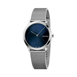 Buy Shop Calvin Klein Minimal Blue Dial Silver Mesh Bracelet Watch for Women - K3M2212N USA Online